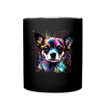 Chihuahua pour les amoureux des chiens Maîtresse Maître - Mug uni - noir - Devant