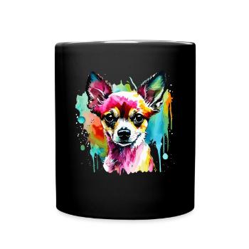 Chihuahua pour les amoureux des chiens Maîtresse Maître - Mug uni - noir - Devant