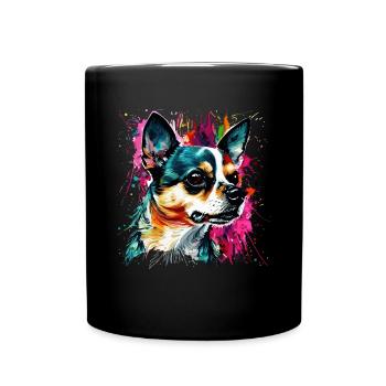Chihuahua pour les amoureux des chiens Maîtresse Maître - Mug uni - noir - Devant