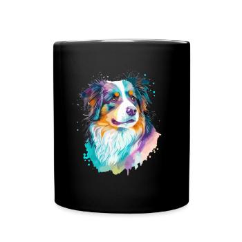 Maître maîtresse des chiens de berger australiens - Mug uni - noir - Devant