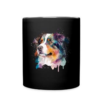 Maître maîtresse des chiens de berger australiens - Mug uni - noir - Devant