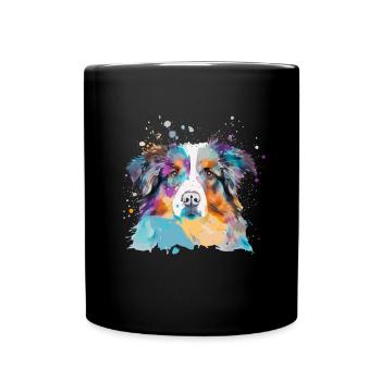 Maître maîtresse des chiens de berger australiens - Mug uni - noir - Devant