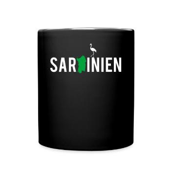Carte de l’île de Sardaigne Italie Cadeau de Noël - Mug uni - noir - Devant
