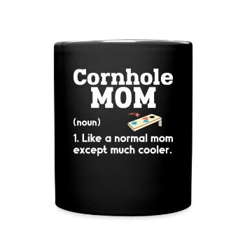 Cornhole - Tasse einfarbig - Schwarz - Vorne