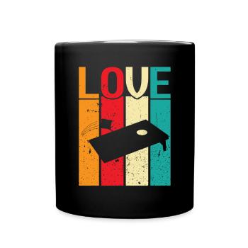Cornhole - Tasse einfarbig - Schwarz - Vorne