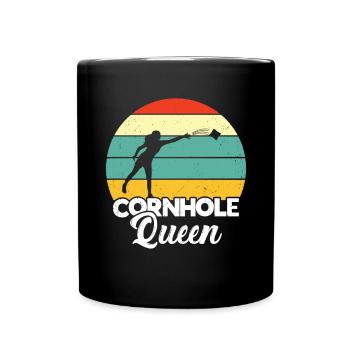 Cornhole - Tasse einfarbig - Schwarz - Vorne