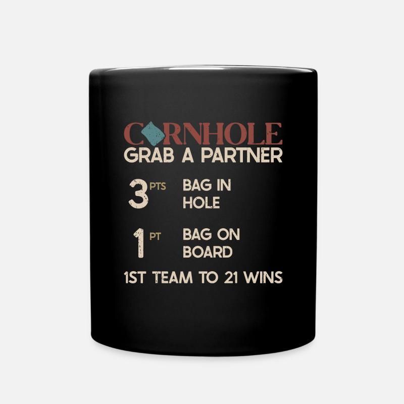 Cornhole - Tasse einfarbig - Schwarz