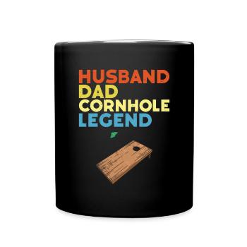 Cornhole - Tasse einfarbig - Schwarz - Vorne