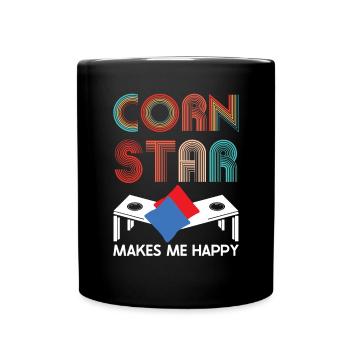 Cornhole - Tasse einfarbig - Schwarz - Vorne