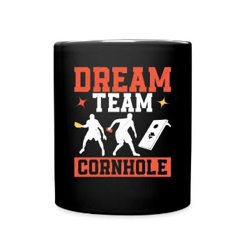 Cornhole - Tasse einfarbig - Schwarz - Vorne