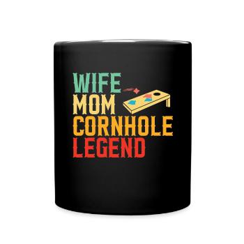 Cornhole - Tasse einfarbig - Schwarz - Vorne