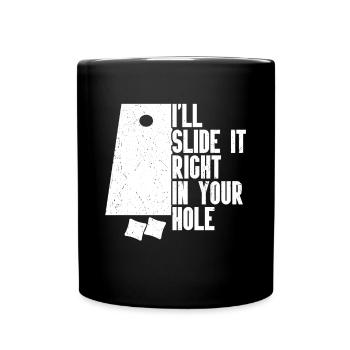 Cornhole - Tasse einfarbig - Schwarz - Vorne