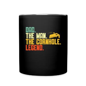 Cornhole - Tasse einfarbig - Schwarz - Vorne