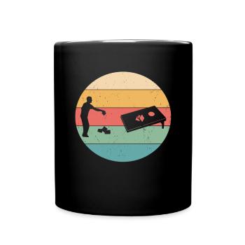 Cornhole - Tasse einfarbig - Schwarz - Vorne