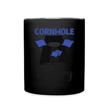 Cornhole - Tasse einfarbig - Schwarz - Vorne