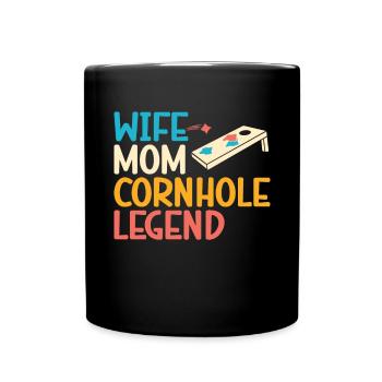 Cornhole - Tasse einfarbig - Schwarz - Vorne