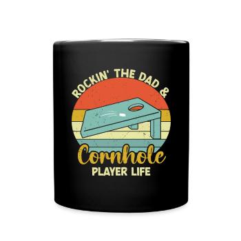 Cornhole - Tasse einfarbig - Schwarz - Vorne