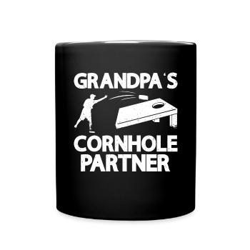 Cornhole - Tasse einfarbig - Schwarz - Vorne