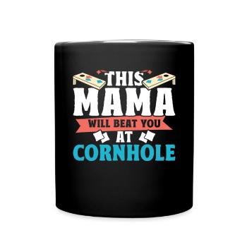 Cornhole - Tasse einfarbig - Schwarz - Vorne