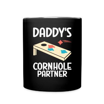 Cornhole - Tasse einfarbig - Schwarz - Vorne