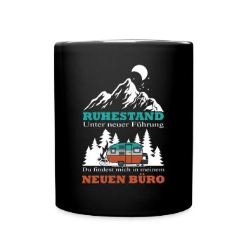 Camping T-Shirt für Rentner Geschenk für Opa - Tasse einfarbig - Schwarz - Vorne