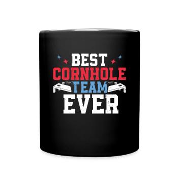 Cornhole - Tasse einfarbig - Schwarz - Vorne
