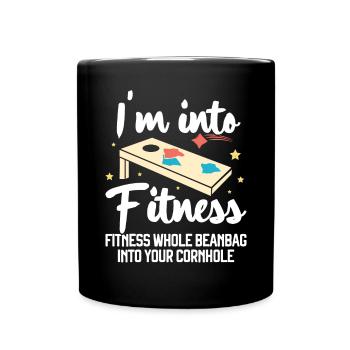 Cornhole - Tasse einfarbig - Schwarz - Vorne