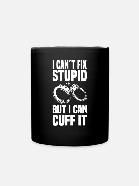 Sheriff Polizist - Tasse einfarbig - Schwarz