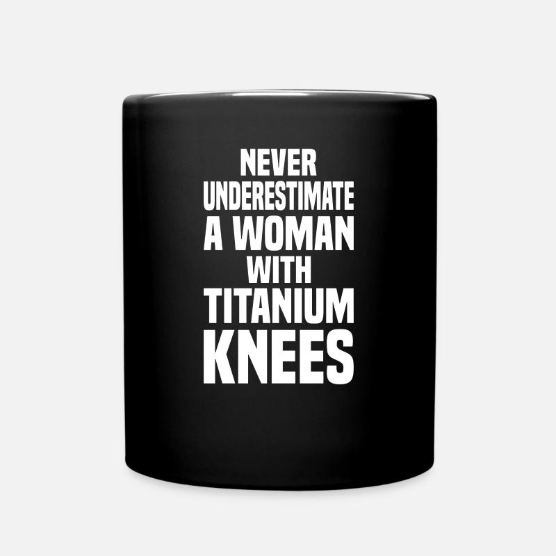 Knie Operation - Tasse einfarbig - Schwarz