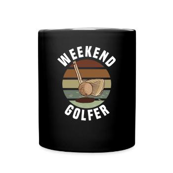 Golf Cart Balls Sport - Full Colour Mug - black - Front