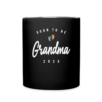 Soon To Be Grandma 2023 Grandmother Pregnancy - Full Colour Mug - black - Front