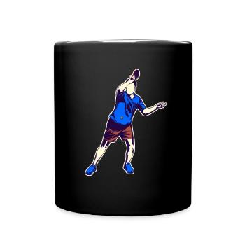 Dessin de tennis de table - Mug uni - noir - Devant