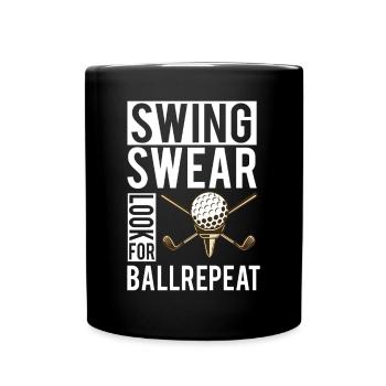Golf Geschenk Witz Golfspieler Golfer - Tasse einfarbig - Schwarz - Vorne
