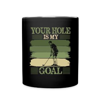 Golf Geschenk Witz Golfspieler Golfer - Tasse einfarbig - Schwarz - Vorne