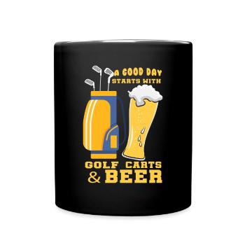 Golf Geschenk Witz Golfspieler Golfer - Tasse einfarbig - Schwarz - Vorne
