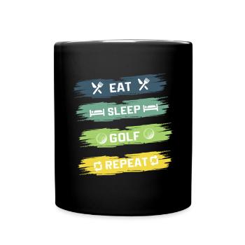 Golf Geschenk Witz Golfspieler Golfer - Tasse einfarbig - Schwarz - Vorne