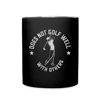 Golf Geschenk Witz Golfspieler Golfer - Tasse einfarbig - Schwarz - Vorne