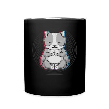 Yoga Hamster Yoga - Full Colour Mug - black - Front