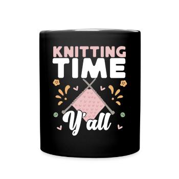 Tricoter Tricoter Tricoter Temps de tricot - Mug uni - noir - Devant