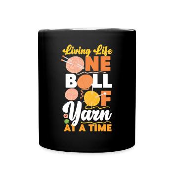 Tricoter Tricoter Living Life One - Mug uni - noir - Devant