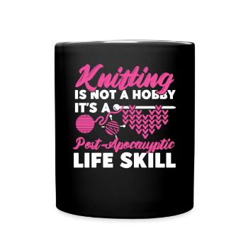 Knitting Knitter Knitting Is Not A - Full Colour Mug - black - Front
