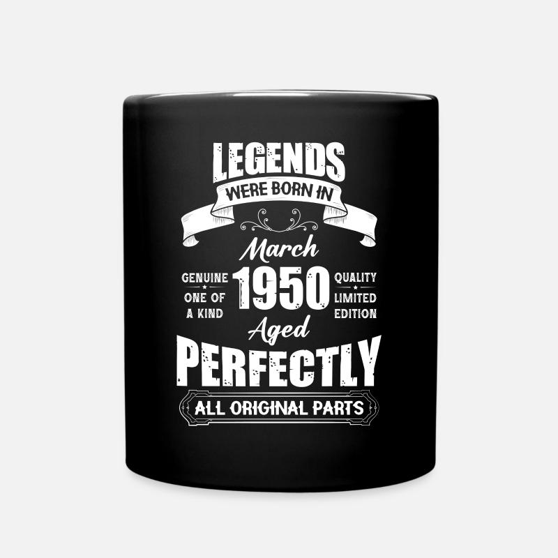 Les légendes sont nées en mars 1950 Anniversaire - Mug uni - noir