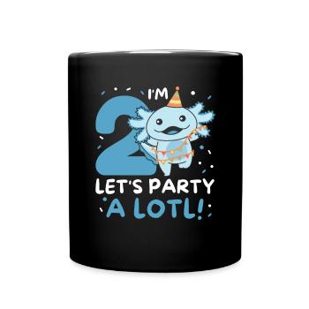 2ème anniversaire axolotl deux ans axolotls sucrés - Mug uni - noir - Devant
