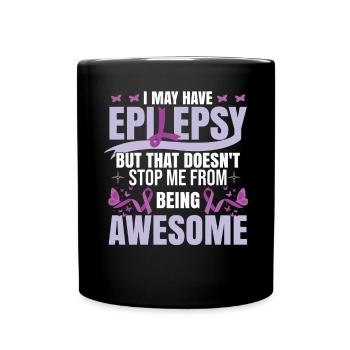 Ich kann Epilepsie haben - Tasse einfarbig - Schwarz - Vorne