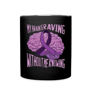 Funny Epilepsy Awareness - Full Colour Mug - black - Front