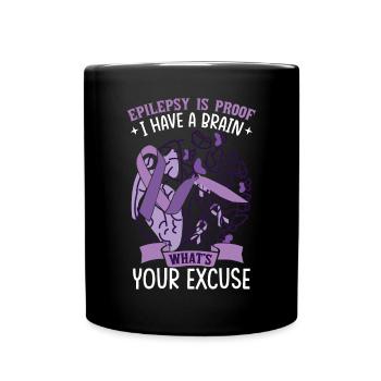 Epilepsy Awareness Warrior - Full Colour Mug - black - Front
