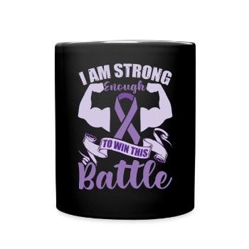 Purple Ribbon Epilepsy Awareness Men - Full Colour Mug - black - Front