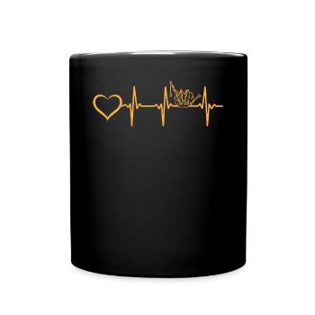 Bagpipe Heart Bagpiper Instrument Bagpipers - Tasse einfarbig - Schwarz - Vorne