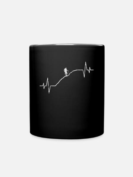 Randonnée Battement de cœur du randonneur - Mug uni - noir