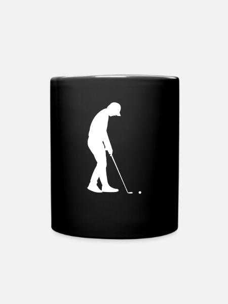 Golf Silhouette - Tasse einfarbig - Schwarz